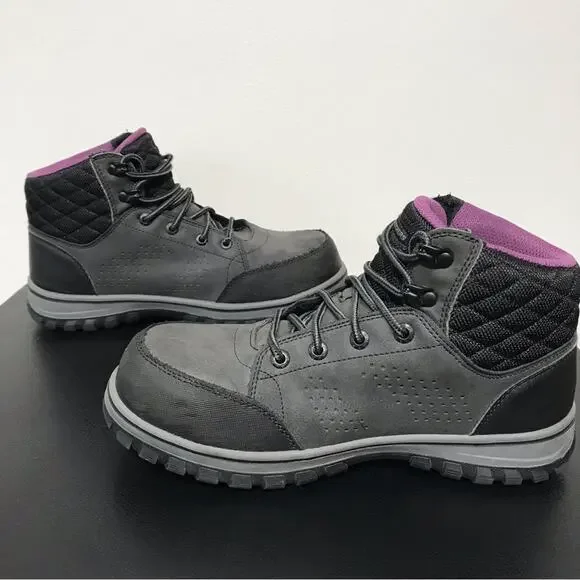 Skechers Womens McColl Composite Toe Waterproof Work Boots Gray Black Purple 8 - Picture 11 of 16